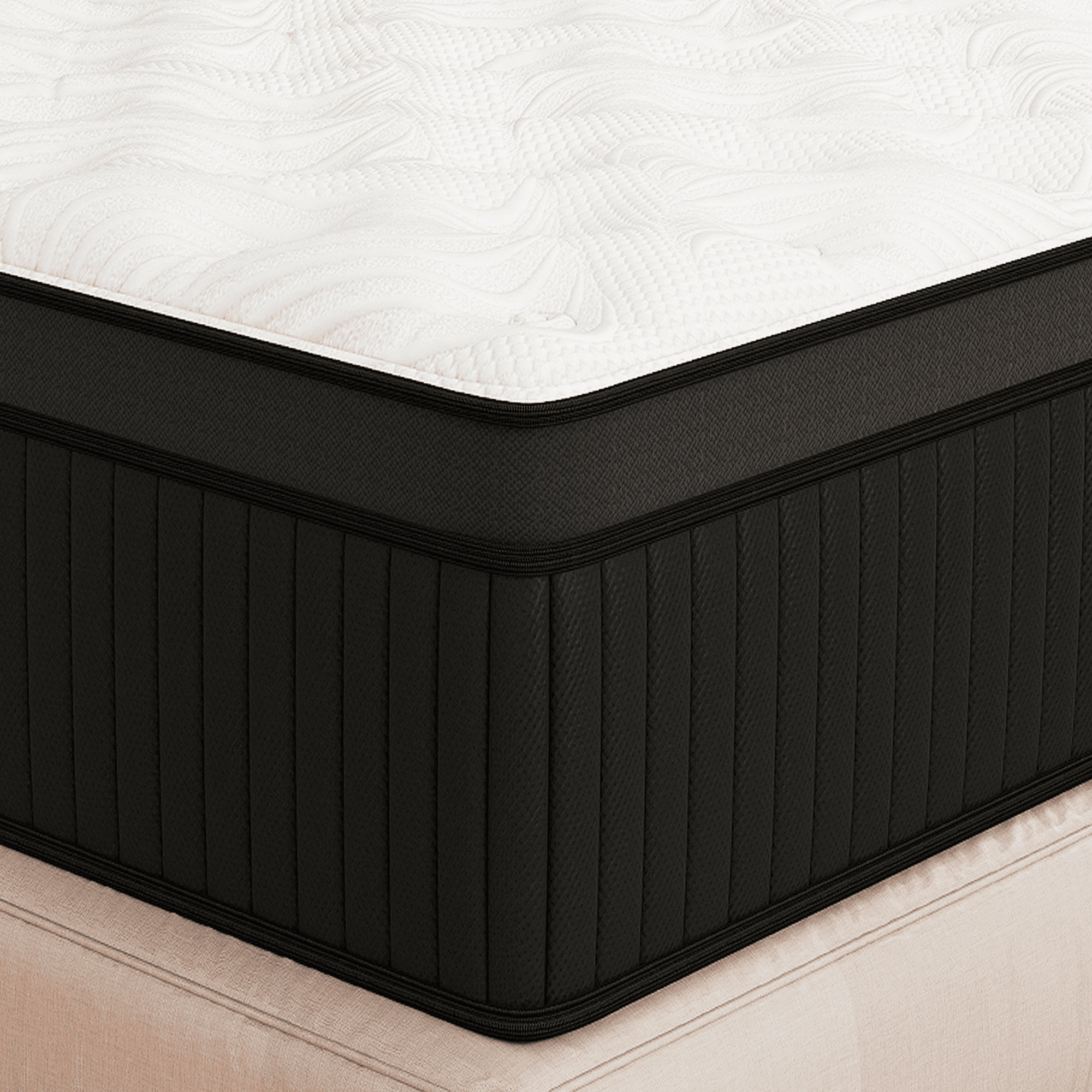 OPV 14 inch Twin Sized Medium Hybrid Mattress High Density Foam Layer Individually Pocketed Springs Motion Isolation Comfortable Sleep