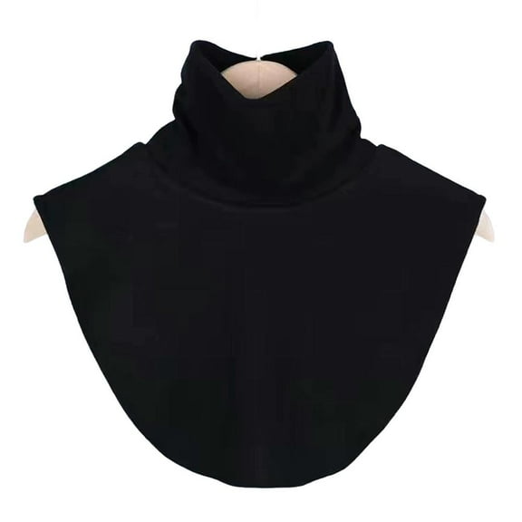 Womens Solid-Color High Elasticity Fleece Turtle Neck Fake Collar Base,,