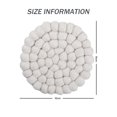 thumbnail image 5 of Artisan Crafted 100% Wool Trivets, Heat Resistant Coasters For Your Dining Table, Thick Absorbent Design Ensures No Water Rings, Non-Slip Liner For Added Stability, Easy To Clean And Store, 5 of 5