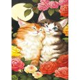 thumbnail image 1 of Diamond Painting (DE5126) Kits Gato y Flor Cuadrado Artesanía (XLX136) 50x70cm Hugtrwg Para estrenar, 1 of 1