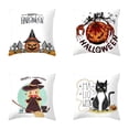 thumbnail image 1 of Funda de almohada 4Pcs /Configuración de Halloween de almohada de calabaza decorativa cubre ropa de algodón con sombrero de bruja tirada de almohada caja de almohada cubierta decorativa, decoración de Eccomum Funda de almohada, 1 of 7