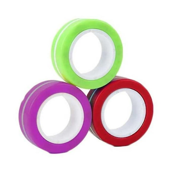 Magnetic Ring Fidget Spinner - Anti Stress Hand Spinner Toy Toy(6pcs,r
