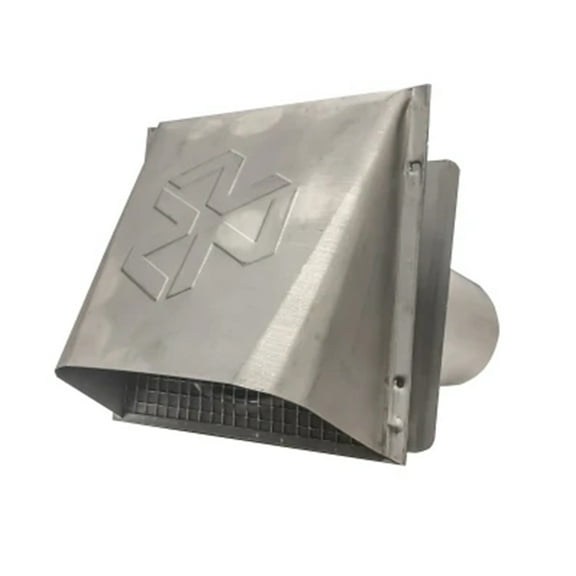 Builder’s Best 4" Galvanized Steel Dryer Vent Hood with Flapper, P-Tanium Finish