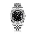 thumbnail image 1 of 【START】Men's Waterproof Watch Swiss movement Automatic Mechanical Watch Roman Numeral Dial Metal Watch Date Week Function, 1 of 12