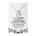 thumbnail image 5 of Fashion Women's White Faith Mustard Seed Drop Pendant Religious Necklace, 5 of 7