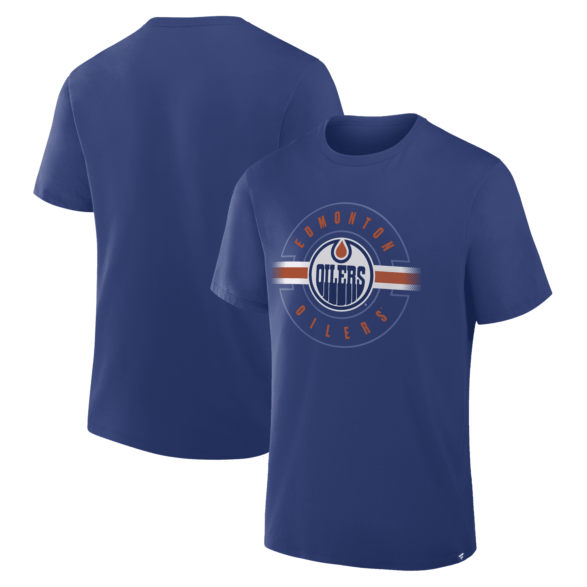 Men's Fanatics Blue Edmonton Oilers Legacy Cross Check T-Shirt