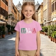thumbnail image 2 of Kids Casual Short Sleeve T Shirt Italy Graphic Print Round Neck Tee Boys Girls Clothes, 2 of 6