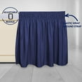 thumbnail image 6 of Easy-Going Wrap Around Ruffled Bed Skirt 18 Inch for Twin, Full Size Beds, Navy, 6 of 7