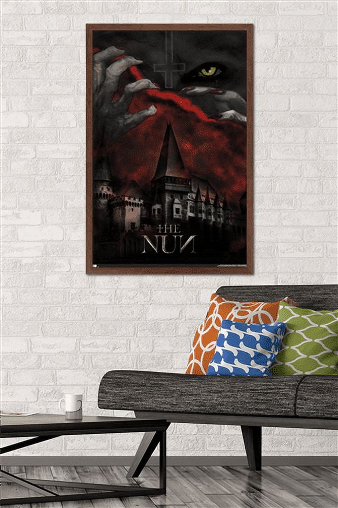 The Nun - Castle Wall Poster, 22.375" x 34", Framed