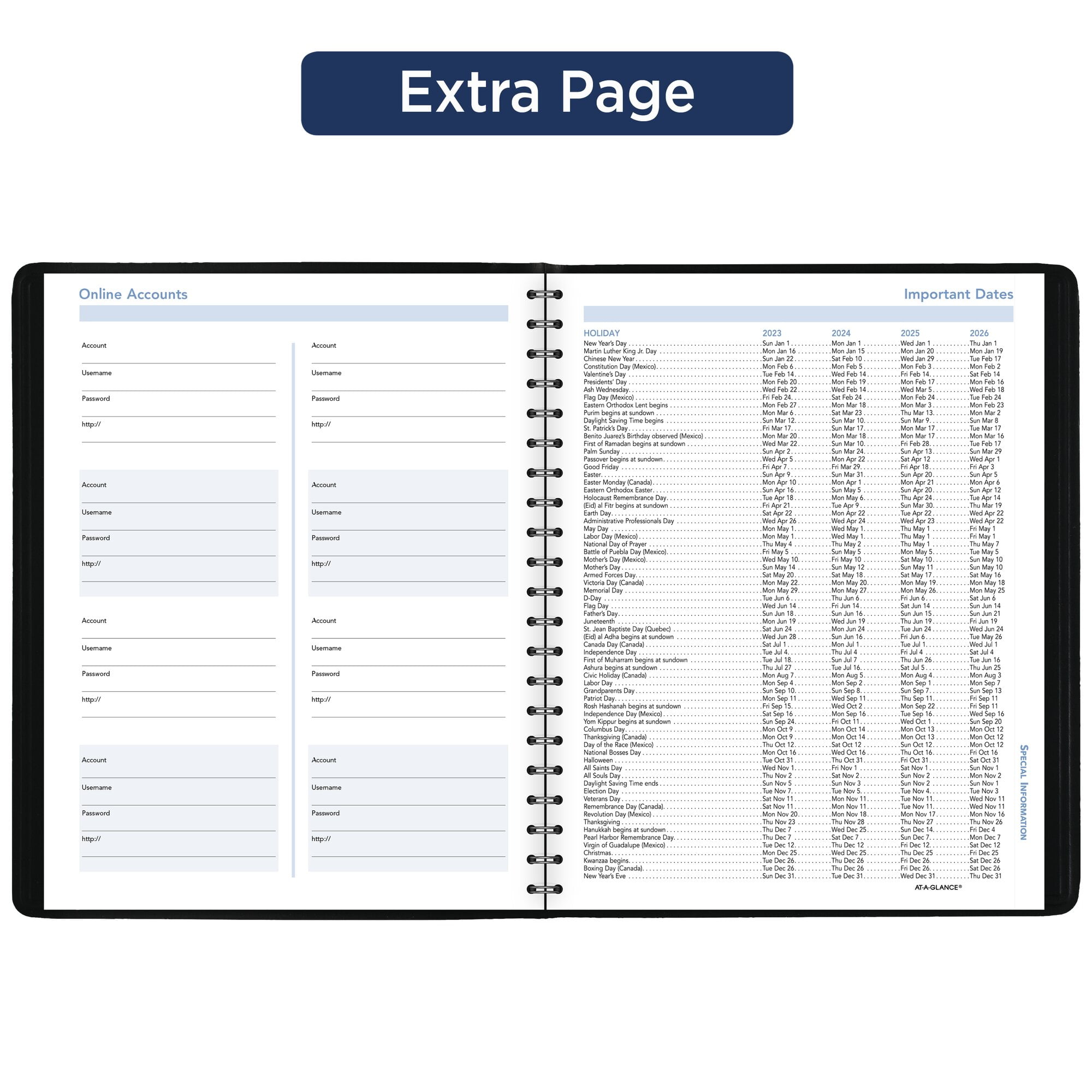AT-A-GLANCE The Action Planner 2023 Weekly Appointment Book Planner, Black, Large, 8" x 11"