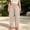 0_ Beige, variant on Womens Split Hem Casual Pants, Drawstring Waist Relaxed Cut, Textured Woven Fabric with Side Slit Detail for Vacation Fashion Look Red XXL