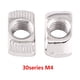 thumbnail image 1 of T Slot Hammer Head Nut Nickel Plated Carbon Steel Fastener For Aluminum Profile (EU30 M4*15.5*8), 1 of 3