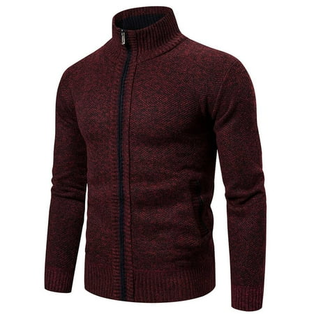 Newly Upgraded Version Wool Sweater Coat Zipper Coats Sweater Men ...