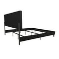 DHP Janford Upholstered Bed, Black Faux Leather, King