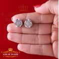thumbnail image 2 of King of Bling's 0.33ct Diamond Stud Earrings For Women White 925 Sterling Silver Stud For Men, 2 of 12