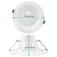 thumbnail image 4 of Luxrite 6 inch Commercial LED Recessed Light with J-Box, 12/16/20W, 3 Color Selectable, 1140/1520/1900 Lumens, Dimmable, Wet Rated 4-Pack, 4 of 8