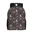 thumbnail image 1 of Disketp French Bulldogs Mochila Unisex de Apertura Lateral Completa, Mochila para Laptop para Escuela, Trabajo y Viajes, 1 of 8