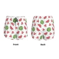 thumbnail image 3 of Fuzoiu Hand Drawn Watermelon Print Women's Athletic Shorts, Double-Layer Running Shorts with Pocket,Women's Workout Shorts for Yoga, Gym, and Workouts-Large, 3 of 7