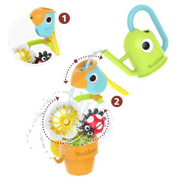 Yookidoo Pour N Spin Tipping Bird Toddler Bath Toy - Fun and Educational Kids Water Playtime. Ideal for 18 Months+