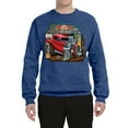 thumbnail image 2 of Wild Bobby, Vintage Hot Rod Old Garage Cars and Trucks Unisex Crewneck Graphic Sweatshirt, Vintage Heather Blue, 2XL, 2 of 3