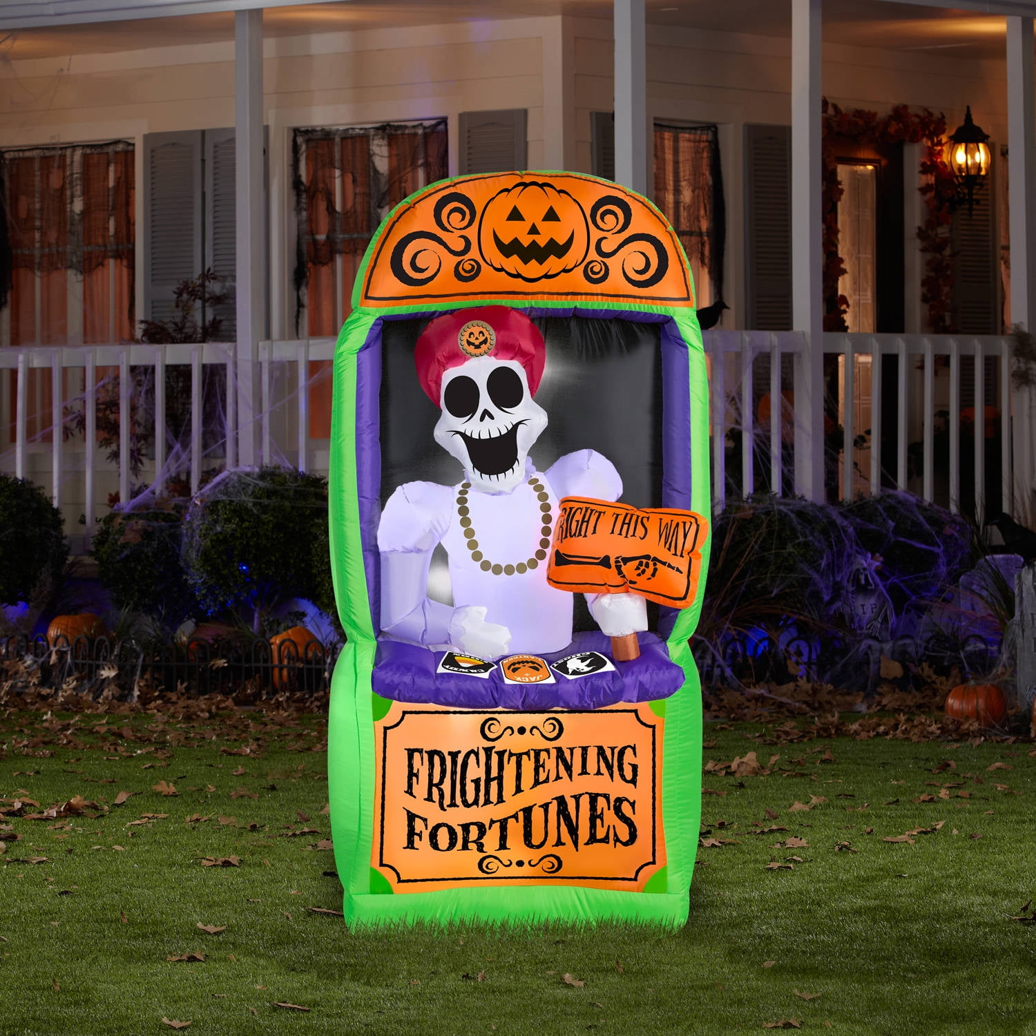 6� Tall Fortune Teller Booth Halloween Airblown Inflatable Walmart