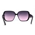 thumbnail image 4 of Womens Glitter Side Trim Oversize Luxe Butterfly Plastic Sunglasses Black Pink, 4 of 4