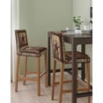 thumbnail image 2 of Western Farmhouse Bar Stool Covers Set of 4, Primitive Rustic Country Retro Texas Star Stretch Bar Chair Covers with Backs, Removable Pub Counter Height Chair Cover for Kitchen Dining Room Cafe, 2 of 7