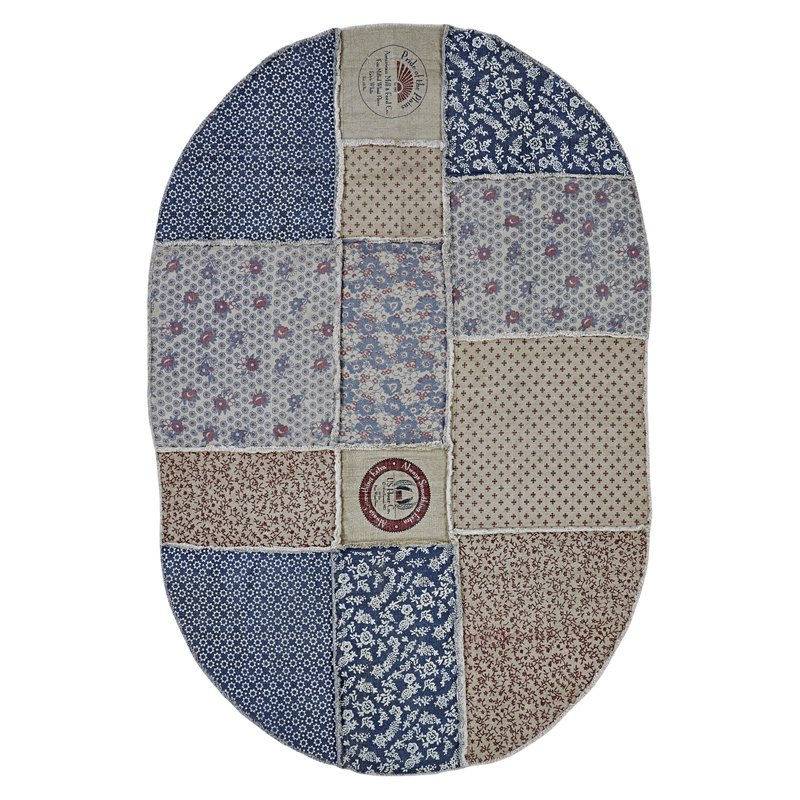 VHC Farmhouse Flooring Millie Oval Patchwork Rug