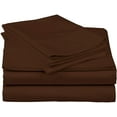 thumbnail image 3 of Luxury Bed Sheets Set - 800 Thread Count 100% Egyptian Cotton Sheets - 4 Piece Sheet Set Fits Mattress Upto 24 Inch Deep Pocket Sateen Weave for Soft Fitted Sheet - Chocolate Solid Queen Size, 3 of 7