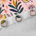 thumbnail image 4 of Feelyou Leaf Plant Blackout Curtains Set of 2 (52x84 Each), Boho Flower Window Curtains, 4 of 6