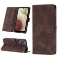 thumbnail image 1 of Compatible with Samsung Galaxy A12 Classic Embossed PU Leather Case with Card Holder Shockproof Cover, 1 of 5