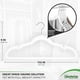 thumbnail image 3 of Velvet Hangers 100 Pack White Heavy Duty Velvet Clothes Hangers - Non Slip Felt Coat And Suit Hangers For Closet - Lightweight Thin Space Saving, 3 of 5