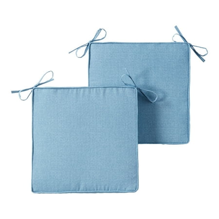 Greendale Home Fashions 18 x 18 in. Denim Square Outdoor Chair Pad (Set of 2)