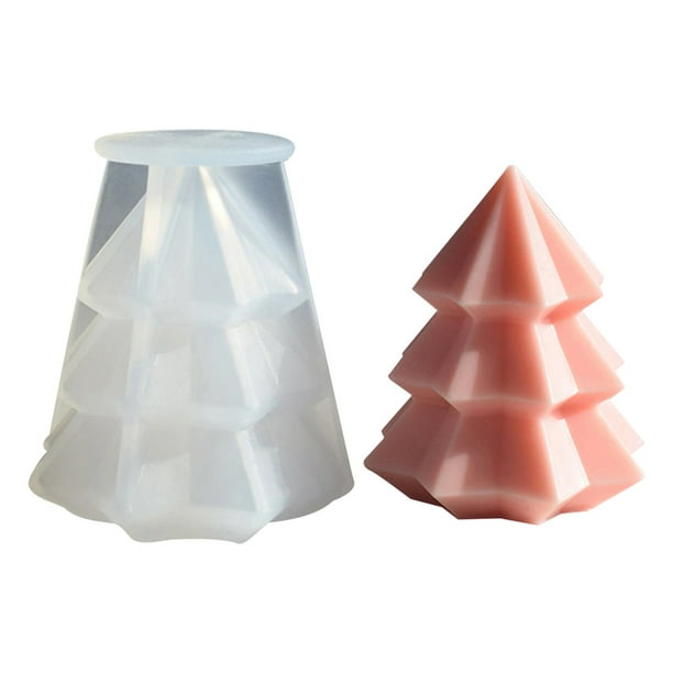 Moldes para velas con aroma a árbol de Navidad | Moldes de silicona reutilizables para decoración navideña, jabón, resina y manualidades | Kit para hornear y hacer regalos navideños