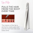 thumbnail image 4 of Spa-Rific Slant Tweezers - Handmade Precision Tool for Women &amp; Men, 25 - Degree Angle for Shaping Eyebrows &amp; Grooming Facial Countours, Eyebrow and Facial Hair Remover (Lilac Ombre, 4 of 6