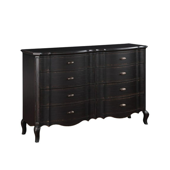 ACME Chelmsford 8-Drawer Contemporary Wood Dresser in Antique Black