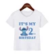 thumbnail image 3 of Ropa para niños con estampado de Lilo y Stitch de Disney, camiseta de algodón para niños y niñas de 1, 2, 3, 4, 5, 6, 7, 8 y 9 años, 3 of 5