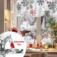 thumbnail image 5 of Red Black Grey Snowflakes Tie Up Valances Curtain, Winter Christmas Snowflakes Adjustable Rod Pocket Short Window Treatment Tie Up Curtains Valances for Kitchen Living Room Bathroom 42x12 Inches, 5 of 9