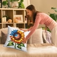 thumbnail image 1 of Funda de almohada con diseño de girasol, sin núcleo, para sofá, Día de la Independencia, 1 of 8
