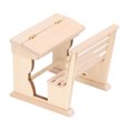 thumbnail image 3 of Dollhouse Tiny Desk, 1/12 Simulation Lightweight Compact Miniature School Desk Wooden  For Library, 3 of 8