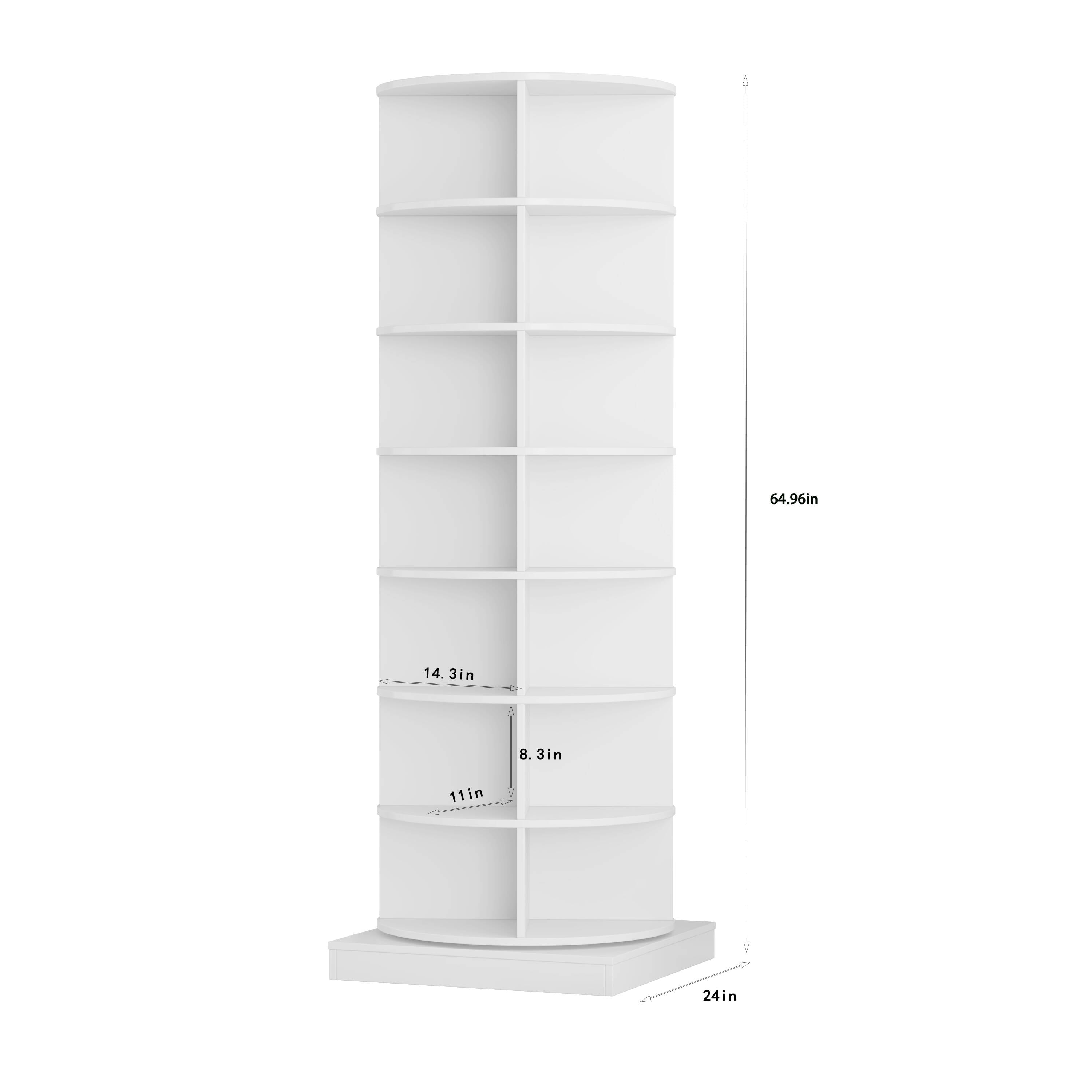7-Tier Rotating Shoe Rack Tower, Spinning Shoe Display, 360° Rotating Shoe Rack Storage Rotating Organization for Handbag Closet