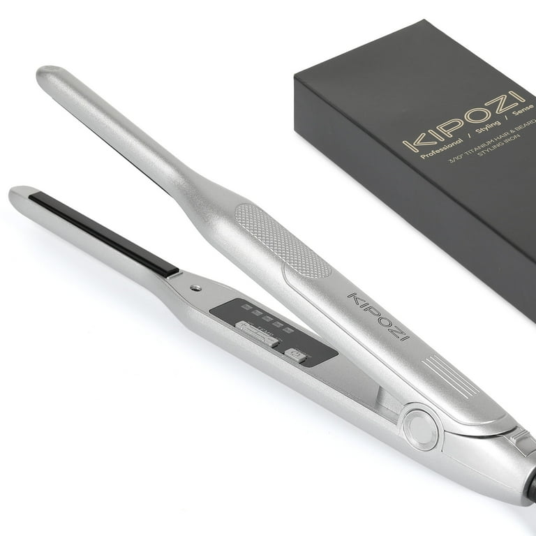 KIPOZI 0.3 Titanium Mini Flat Iron Small Hair Straightener for Short Hair Mini Hair Straightener Silver Walmart