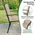 thumbnail image 6 of Gymax Outdoor Dining Chairs Set of 2 w/ Breathable Fabric Armrests High Back, 6 of 9