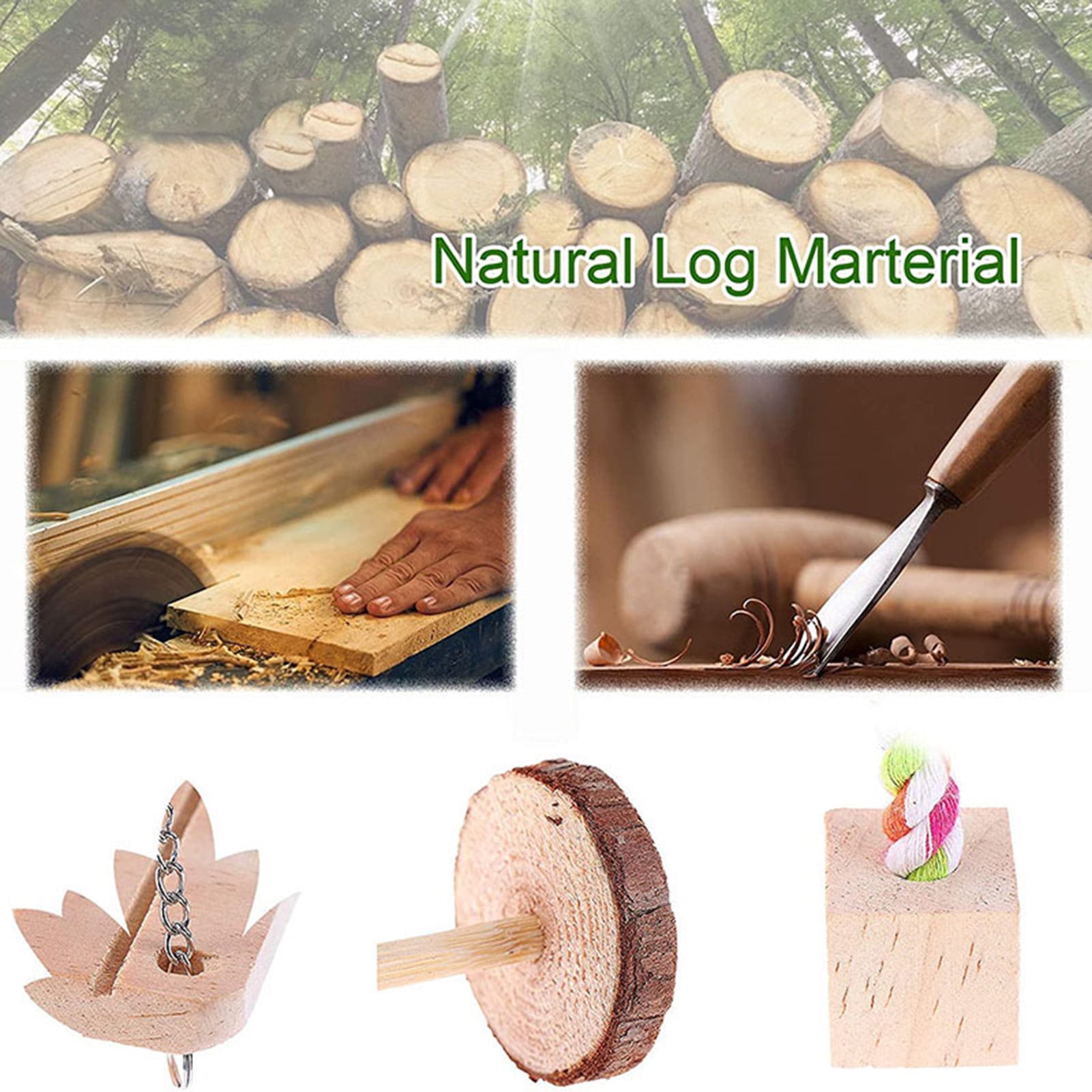 DOPI 8Pcs/Set Hamster Toys Timothy Hay Balls Natural Wood Molar Toys Small Animal Play Chew Toys for Chinchilla