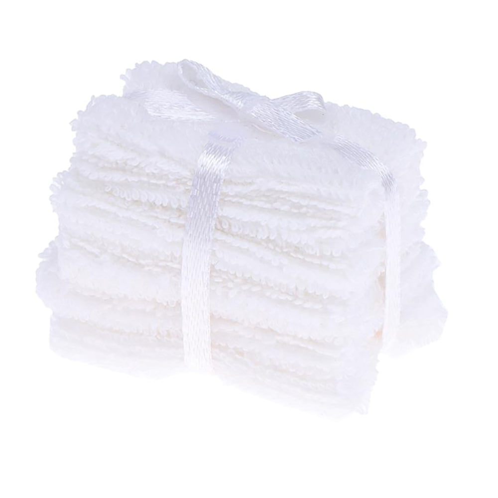 Miniature Dollhouse White Towel Towels Set 1:12 Scale New 