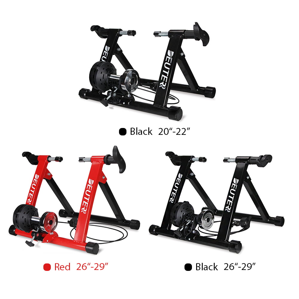 Mibee Foldable Magnetic Bike Trainer Stand Cycling Rack Indoor Bicycle Exercise Training Stand for 20-22 Inch 26-29 Inch Bike Tires