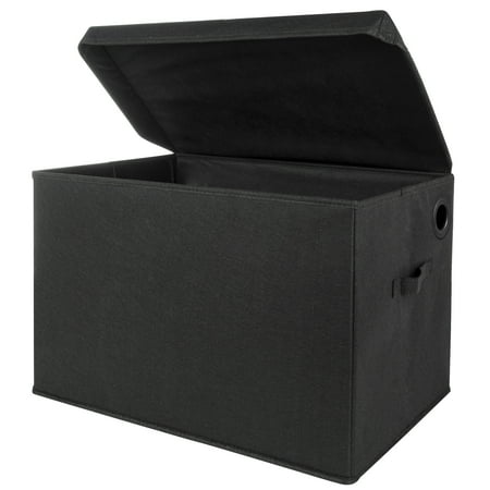 UPC: 0846216064487 | Sammy & Lou Black Solid Color Felt Storage/Toy Box for Infant or Toddler Unisex