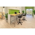 thumbnail image 2 of Kingfisher Lane Mesh Fabric Drafting Chair with Loop Arms in Black, 2 of 6