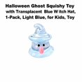 thumbnail image 3 of Halloween Ghost Squishy Toy with Translucent Blue Witch Hat, 1-Pack, Light Blue, for Kids, Toy, 3 of 3