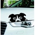 thumbnail image 5 of Calcomanía de perro asomando, pegatina de vinilo con cara de perro para coche, calcomanía de ventana de coche con adhesivo de mascota asomando, calcomanía de perro en blanco y negro 14*8cm, 5 of 5